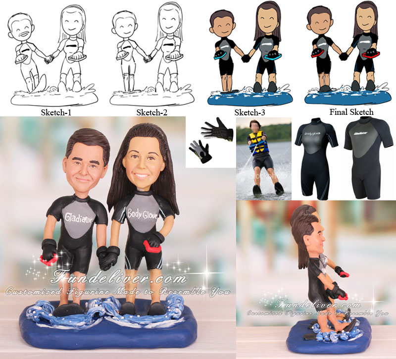 Water Skiing Skier Cake Topper Water Sports Theme